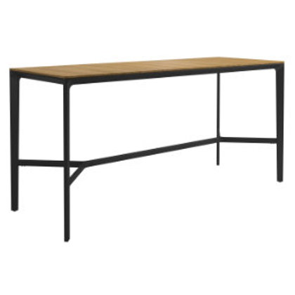 patio Gloster Carver Bar Height Teak Top Table