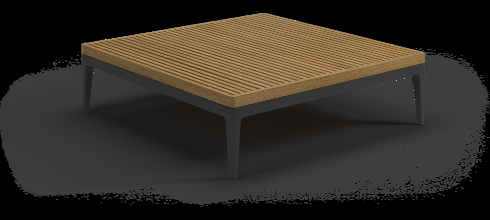 patio Gloster Grid 40" Square Teak Coffee Table