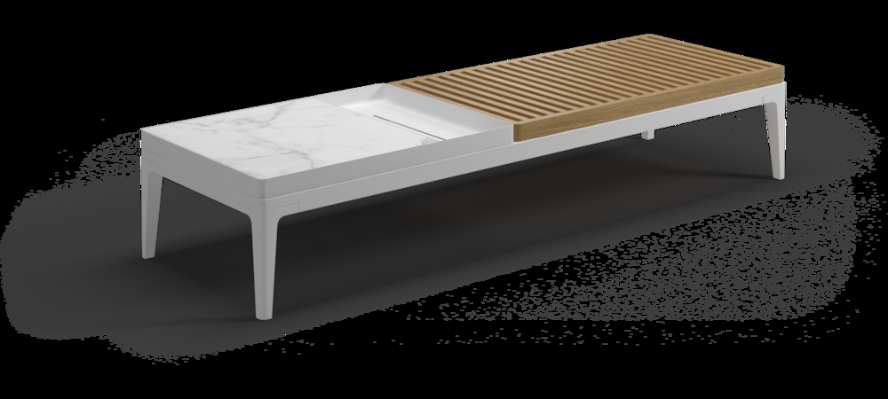 Patio Gloster Grid 60" Rectangular Coffee Table