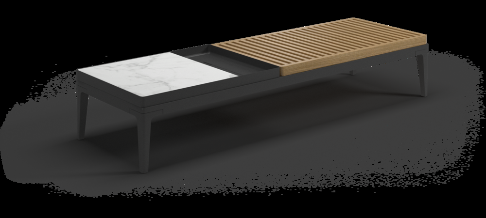 Patio Gloster Grid 60" Rectangular Coffee Table