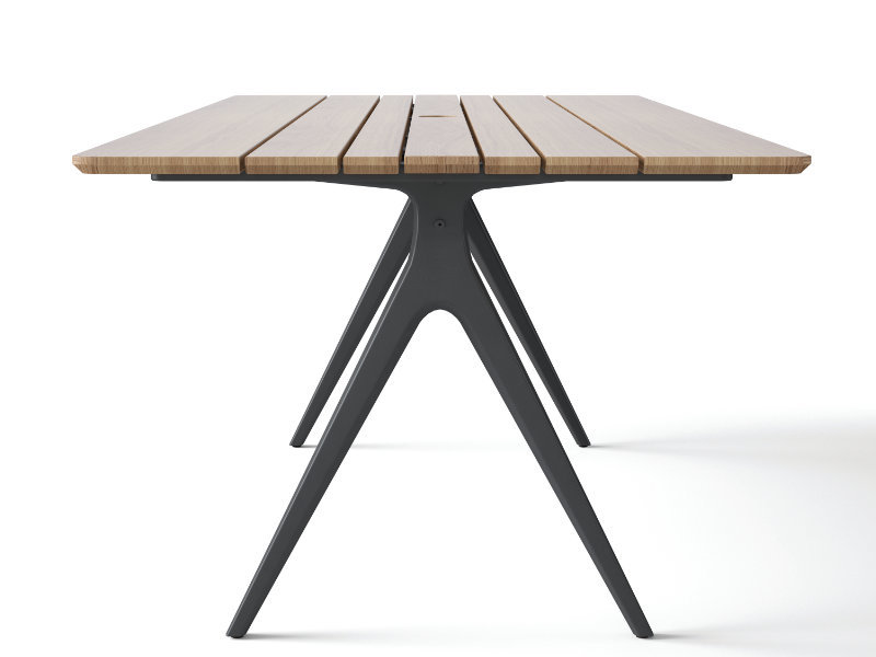 Patio Gloster Split Table With 6x Sway Chairs