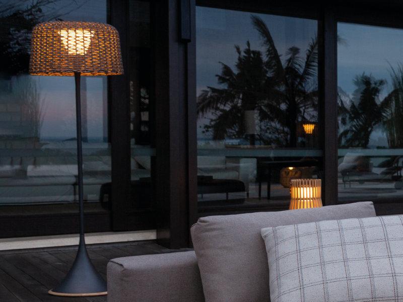 Patio Gloster Tall Lantern Floor Lamp