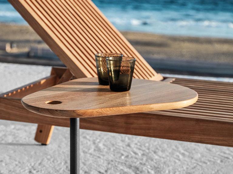 Patio Gloster Trident Teak Top Side Table