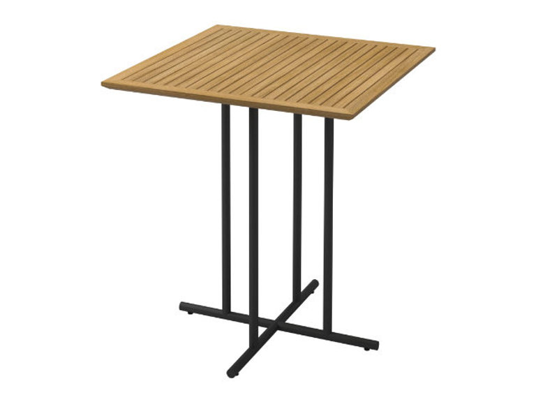 patio Gloster Whirl 35" Square Teak Top Bar Table