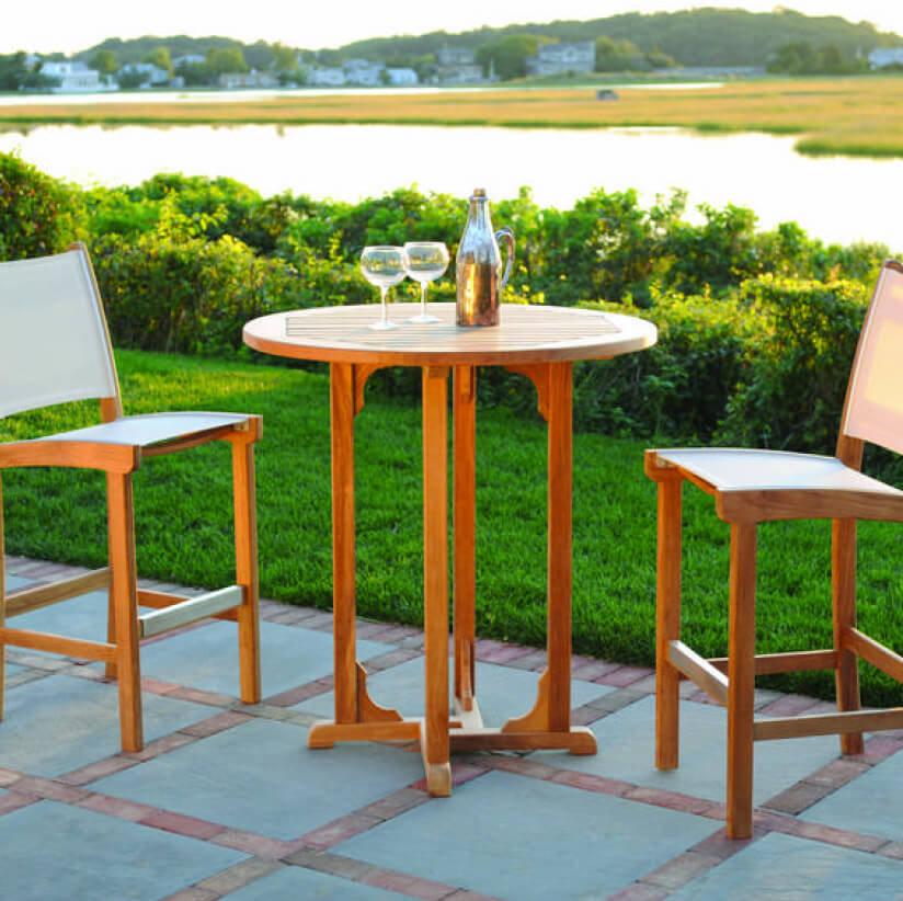 Patio Kingsley Bate Essex 36" Round Bar Table