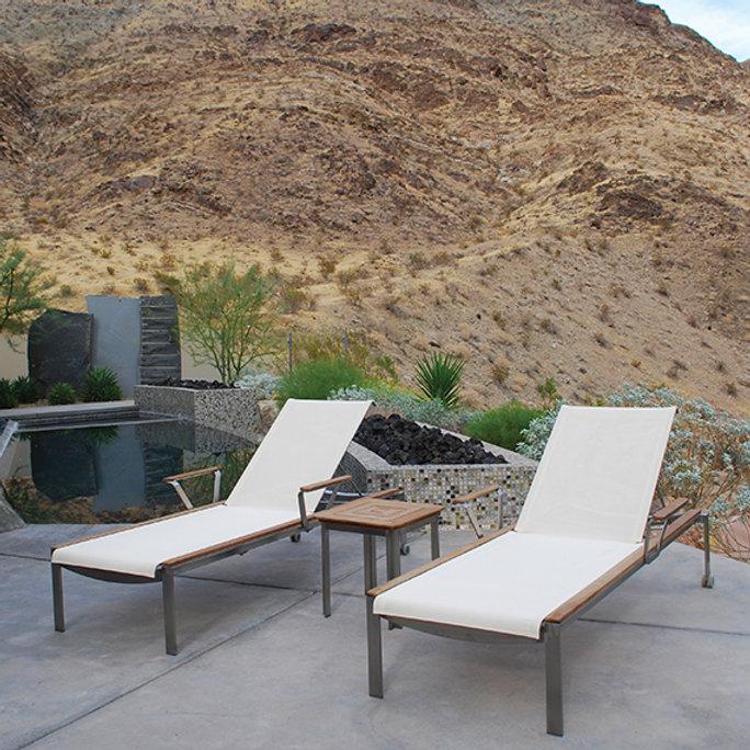 Patio Kingsley Bate Tivoli Chaise Lounge W/ Wheels