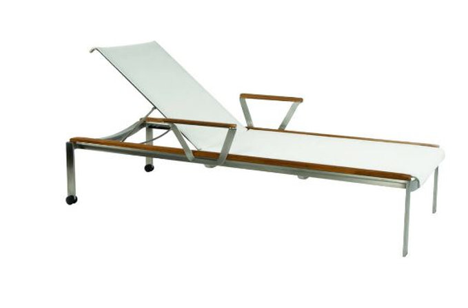 patio Kingsley Bate Tivoli Chaise Lounge w/ Wheels