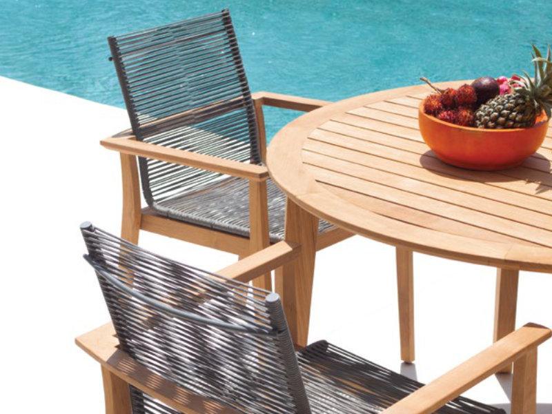 Patio Malta 47in Round Teak Dining Table