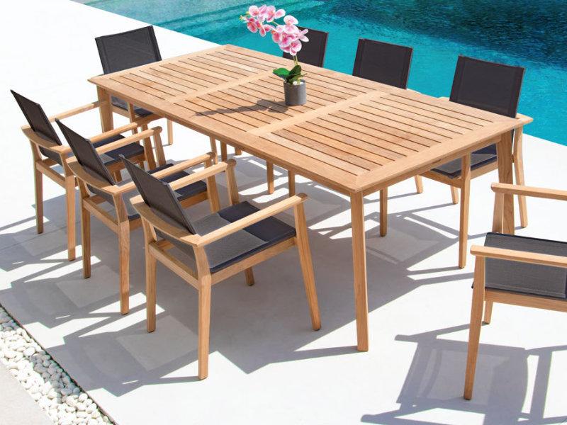 Patio Malta 92.5" - 130" Extending Teak Dining Table