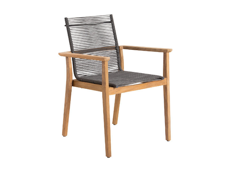 patio Malta Teak Rope Dining Arm Chair