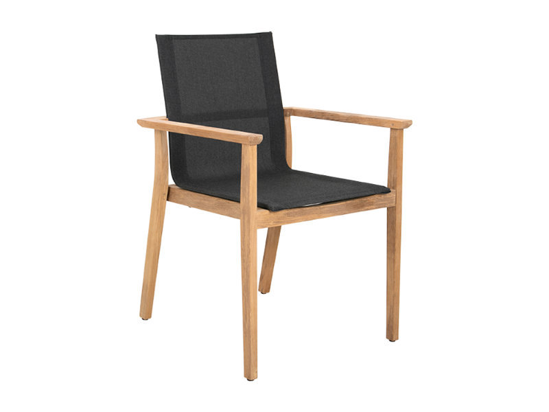 patio Malta Teak Sling Dining Arm Chair