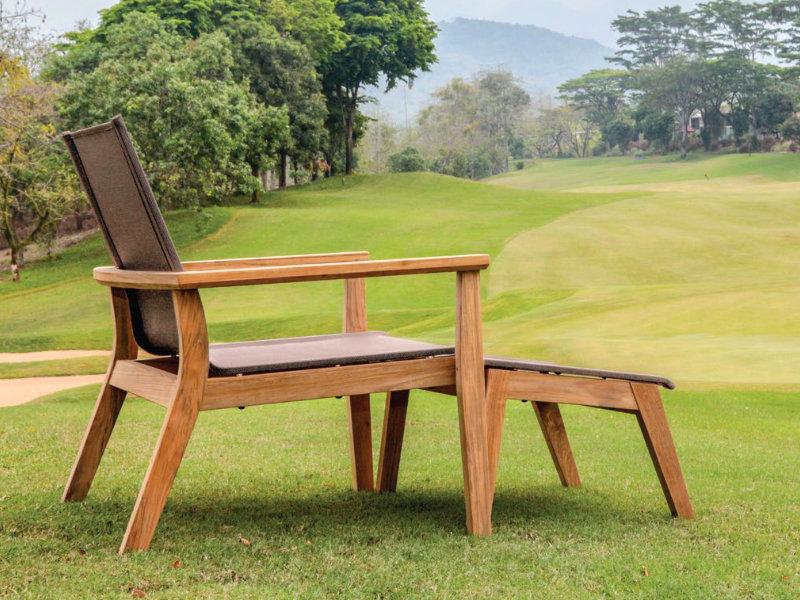 Patio Malta Teak Sling Lounge Chair