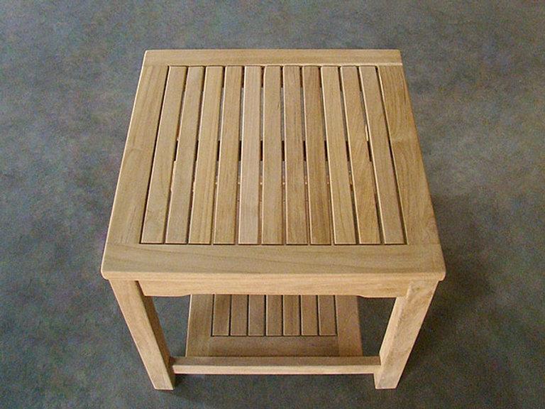 Patio Manado 20" Square End Table W/ Shelf