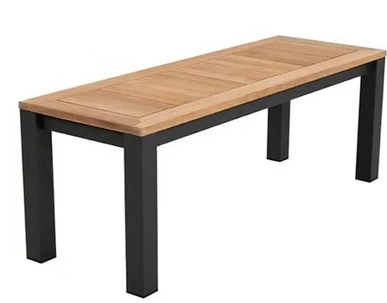 patio Parsons 4' Teak/Aluminum Backless Bench