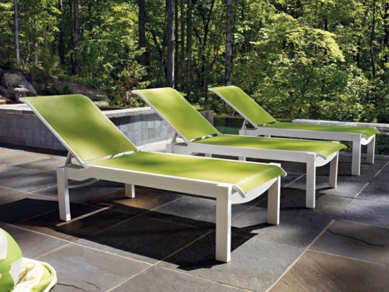 Patio Telescope Leeward Sling Chaise Lounge