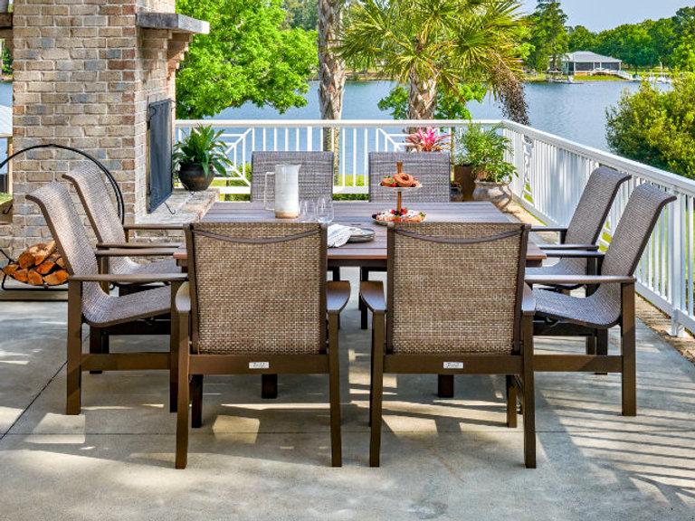 Patio Telescope Leeward Sling Side Chair - Set Of 2