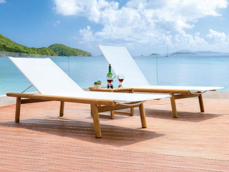 Patio Venice Teak Chaise Lounge