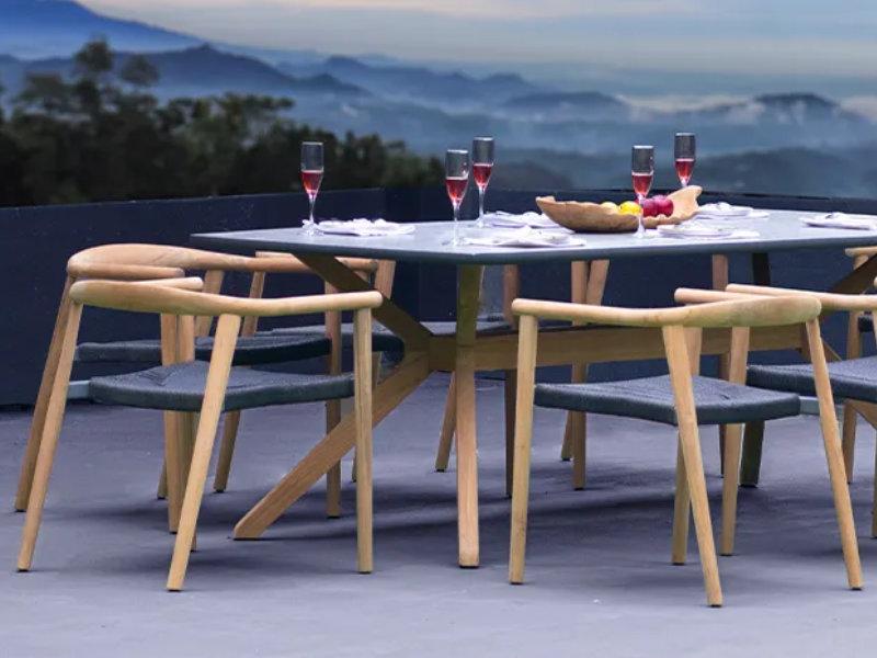 Patio Venice Teak Rope Arm Chair