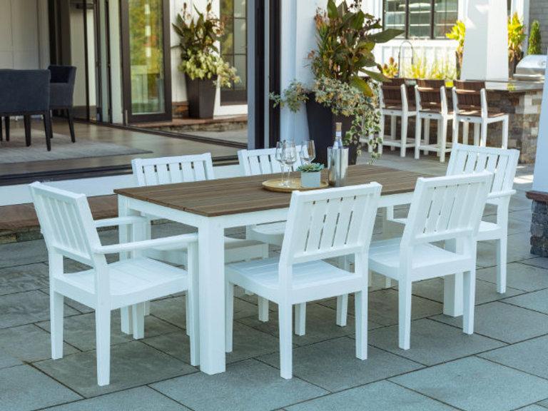 Patio Seaside Casual Greenwich Dining Arm Chair - Set Of 2