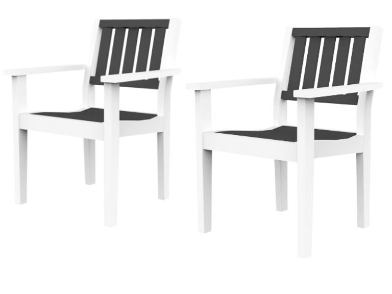 patio Seaside Casual Greenwich Dining Arm Chair - Set of 2