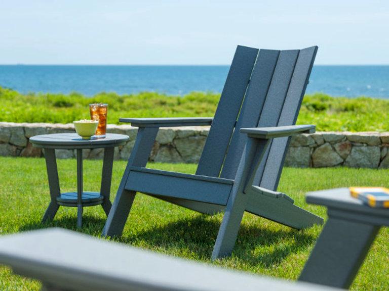Patio Seaside Casual Mad Adirondack Chair & Footstool - Set Of 2