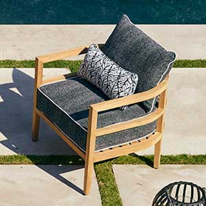 Patio Summer Classics Santa Barbara Teak Lounge Chair
