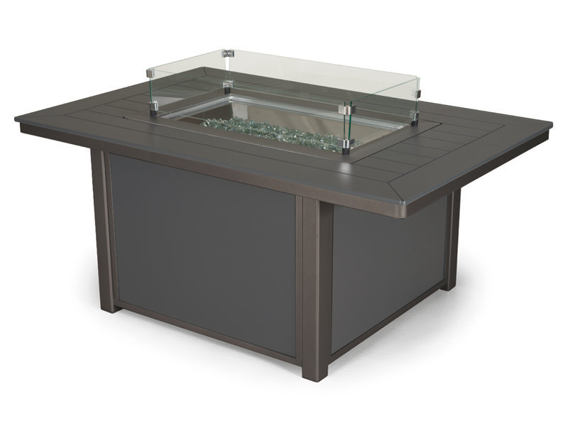 Patio Telescope Casual 54in Rect. MGP Top Fire Table
