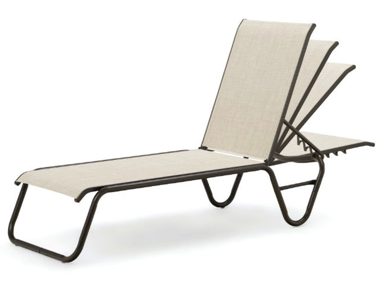 Patio Telescope Gardenella Armless Chaise Lounge - Set Of 4