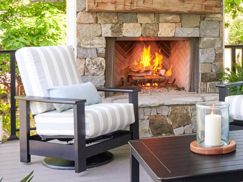 Patio Telescope Leeward Cushion Swivel Rocker Chair