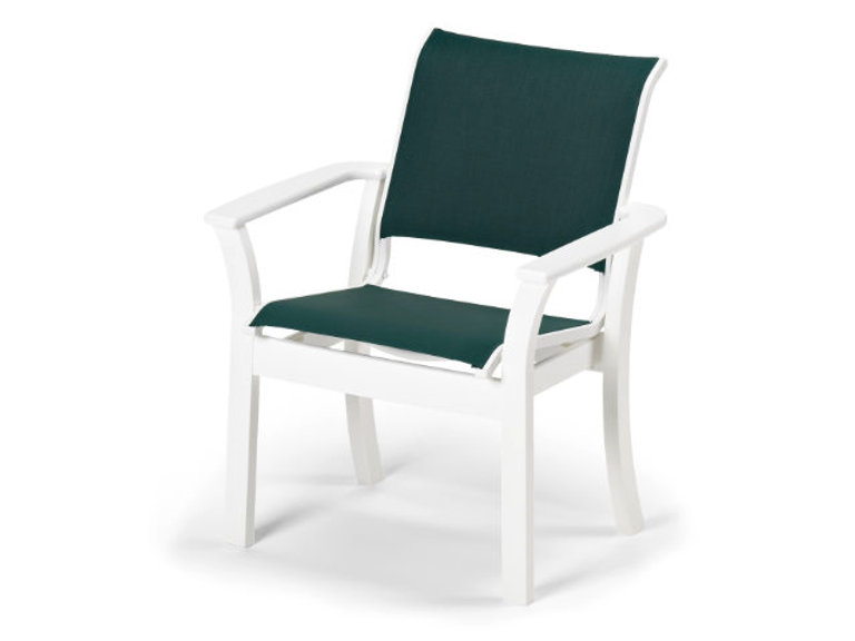 Patio Telescope Leeward Sling Cafe Arm Chair - Set Of 2