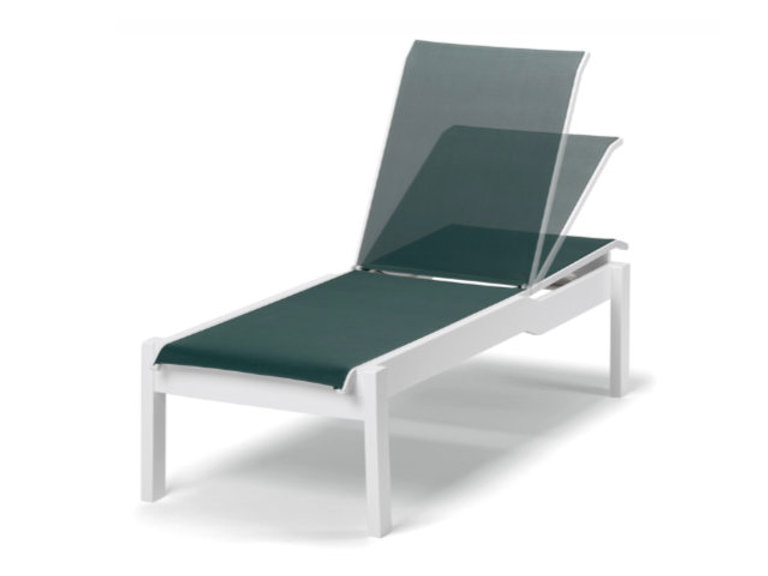 Patio Telescope Leeward Sling Chaise Lounge - Long Frame