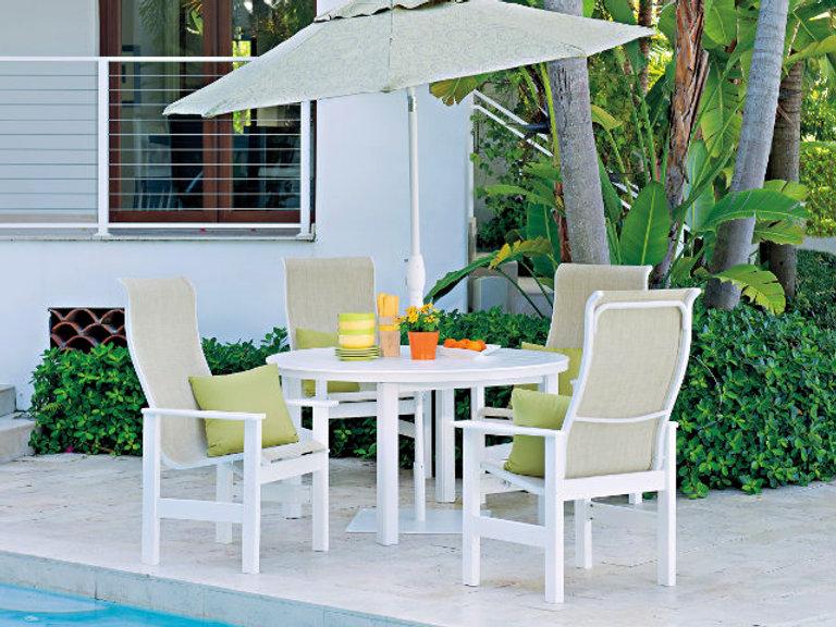 Patio Telescope Leeward Sling Supreme Arm Chair - Set Of 2