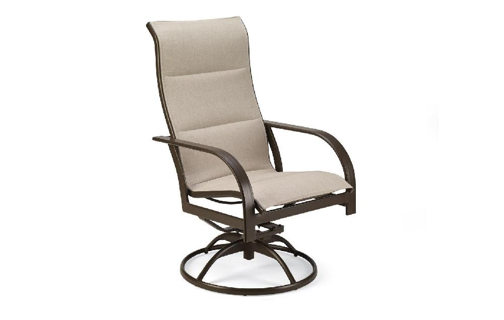 patio Winston Key West Padded Sling Ultimate High Back Swivel Chair - Set of 2