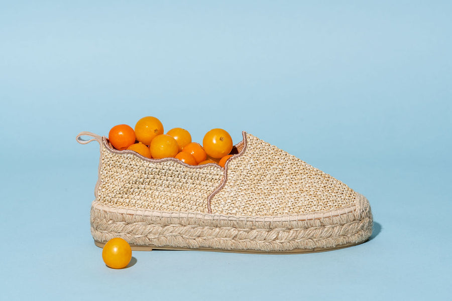 Patricia Green Patricia Green Women’s Abigail Scalloped Raffia Slip On Espadrille In Raffia