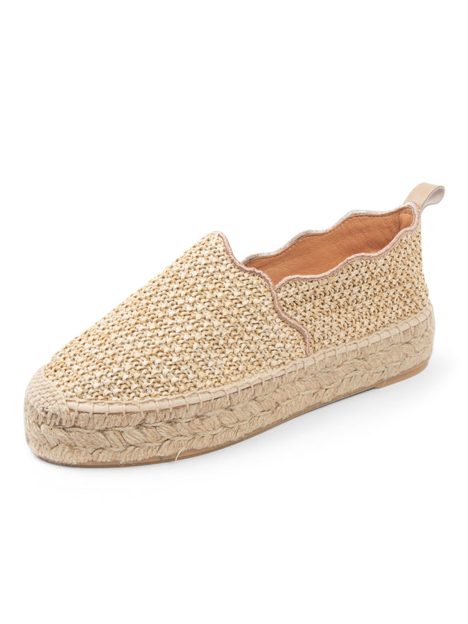 patricia green Patricia Green Women’s Abigail Scalloped Raffia Slip On Espadrille in Raffia