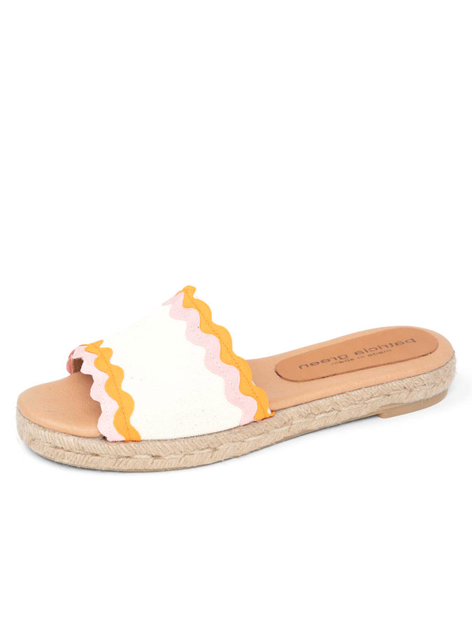 patricia green Patricia Green Women’s Ava Ric Rac Slide in Pink/Orange