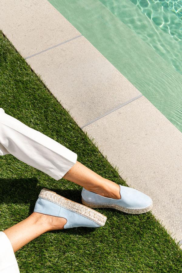 Patricia Green Patricia Green Women’s Avery Espadrille Loafer In Sky Blue