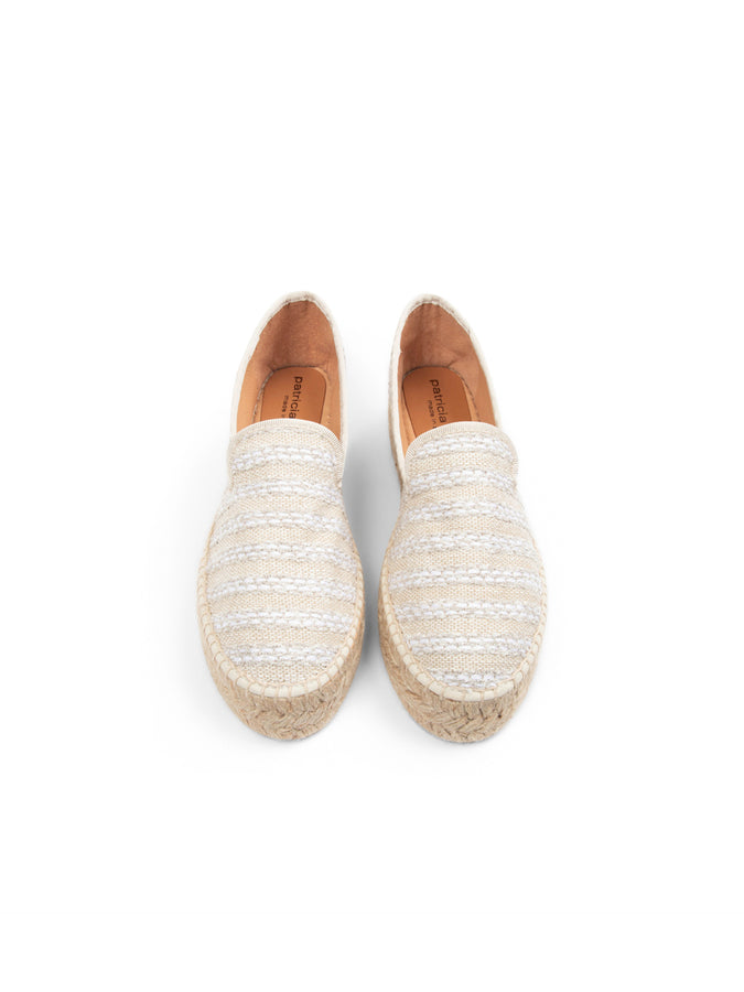 Patricia Green Patricia Green Women’s Avery Espadrille Loafer In Natural Striped Canvas