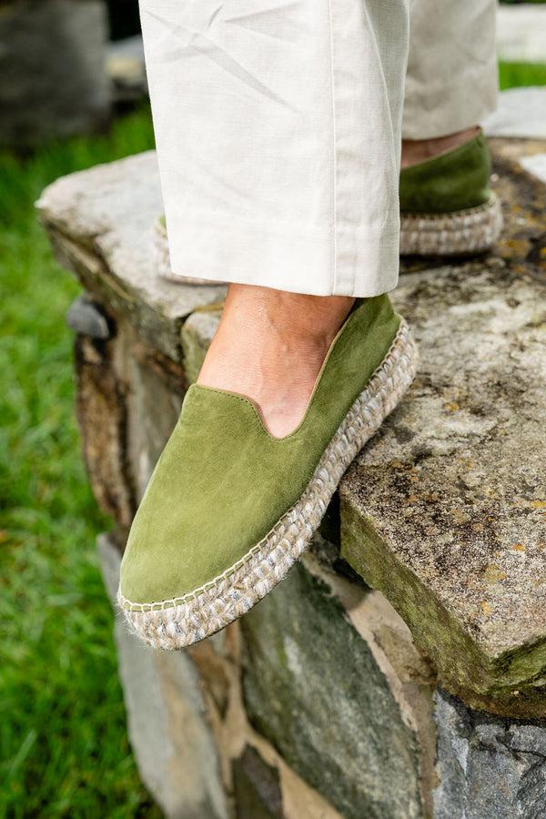 Patricia Green Patricia Green Women’s Avery Espadrille Loafer In Olive Suede