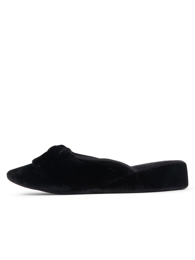 Patricia Green Patricia Green Women’s Bardot Velvet Slip-On Slipper In Black