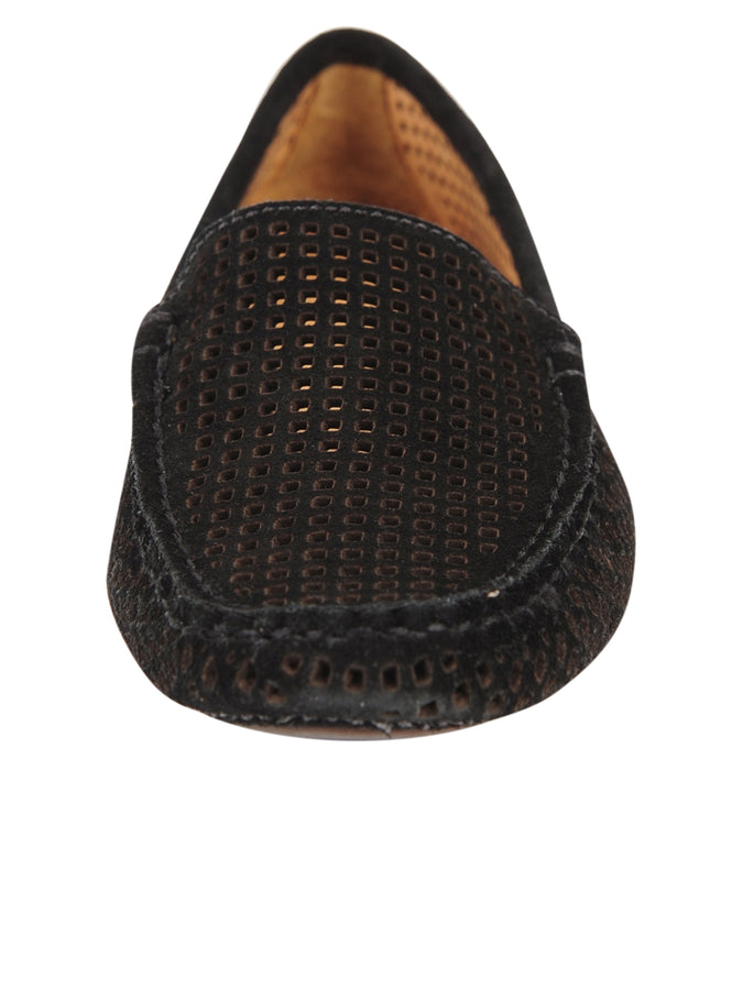 Patricia Green Patricia Green Women’s Barrie Perforated Driving Moccasin In Black Suede