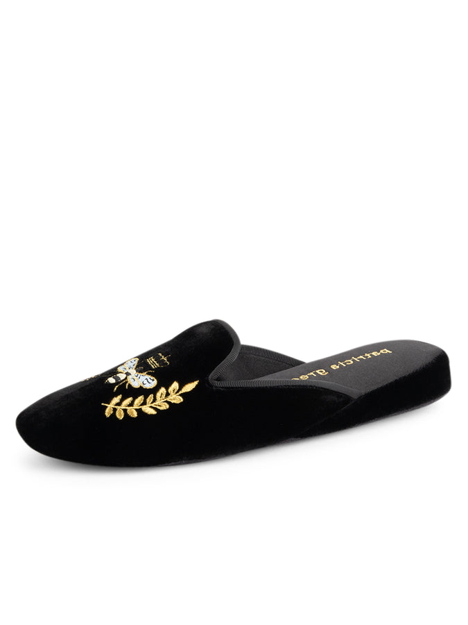 patricia green Patricia Green Women’s Beatrice Velvet Slipper in Black