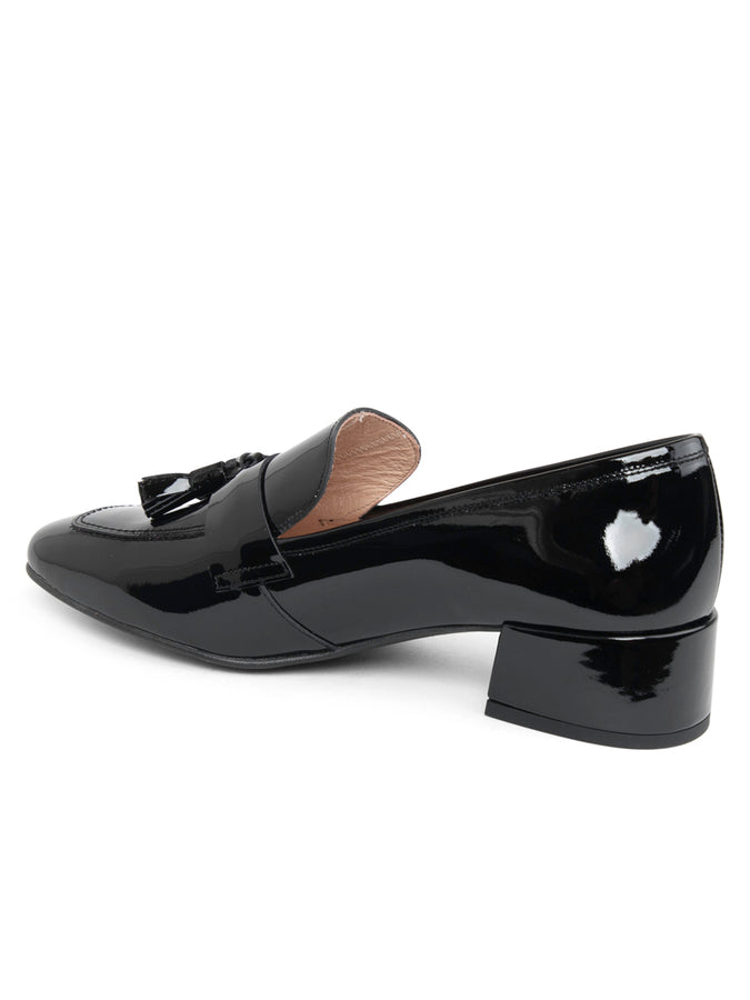 Patricia Green Patricia Green Women’s Beckham Block Heel Tassel Loafer In Black Patent
