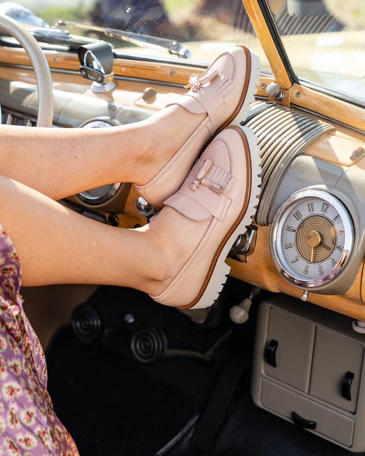 Patricia Green Patricia Green Women’s Beckham Tassel Lug Loafer In Nude