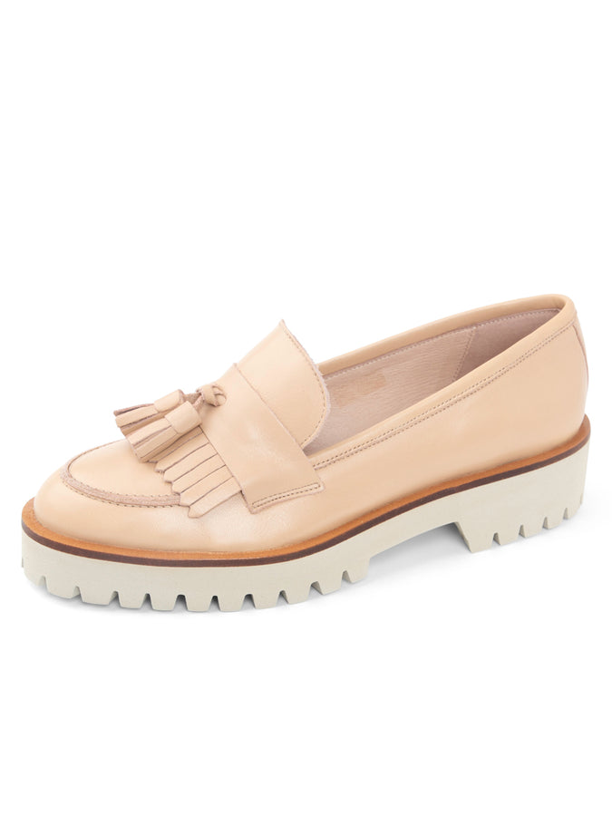 patricia green Patricia Green Women’s Beckham Tassel Lug Loafer in Nude patricia green Patricia Green Women’s Beckham Tassel Lug Loafer in Nude