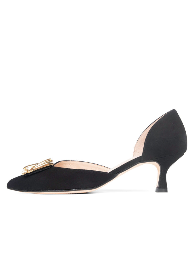 Patricia Green Patricia Green Women’s Bella D'Orsay Kitten Heel In Black Suede