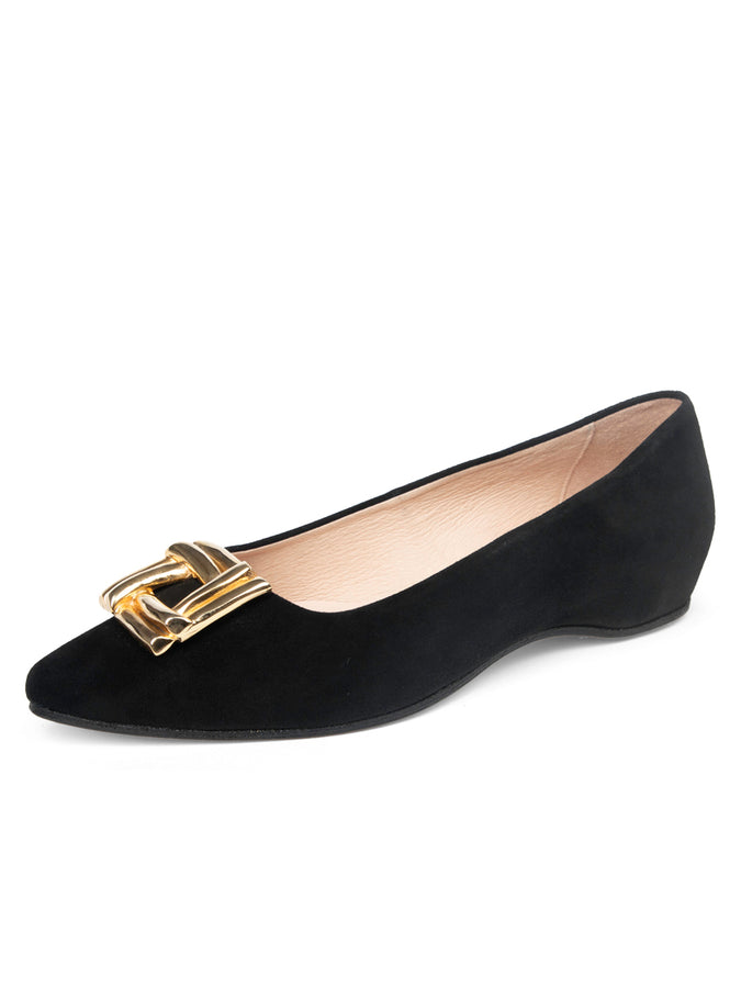 patricia green Patricia Green Women’s Bella Flat in Black Suede