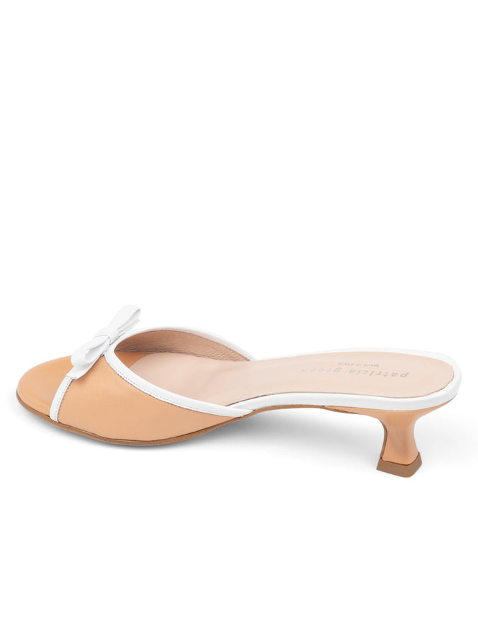 Patricia Green Patricia Green Women’s Bettye Peep Toe Kitten Heel In Nude/White