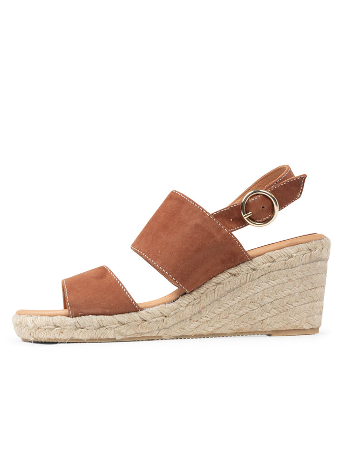Patricia Green Patricia Green Women’s Birch 2 Strap Suede Espadrille In Cognac Suede