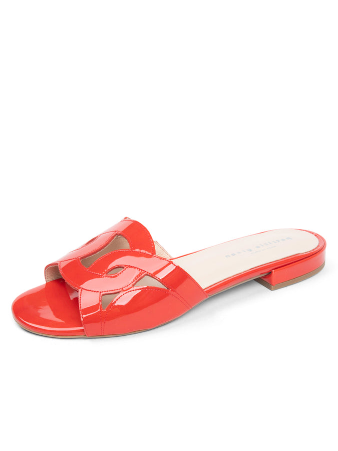 patricia green Patricia Green Women’s Boca Slip-On Sandal in Red patent